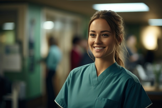 Free photo nurse portrait in hospital