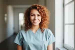 Free photo nurse portrait in hospital