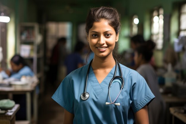 Nurse portrait in hospital