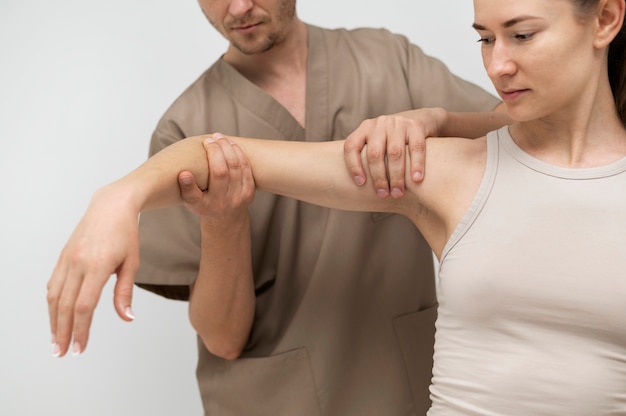 Nurse taking care of patient