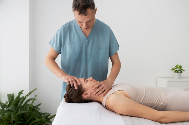 Nurse taking care of patient