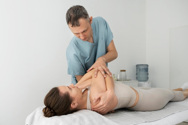 Nurse taking care of patient