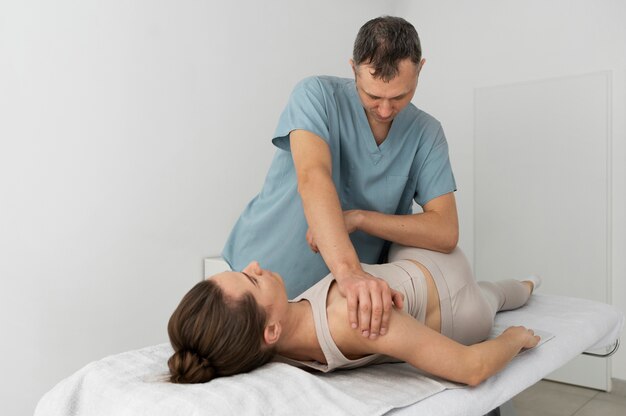 Nurse taking care of patient