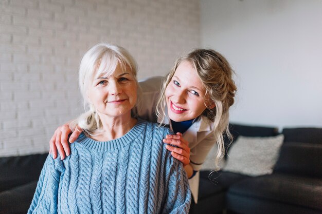 Nursing home concept with happy persons