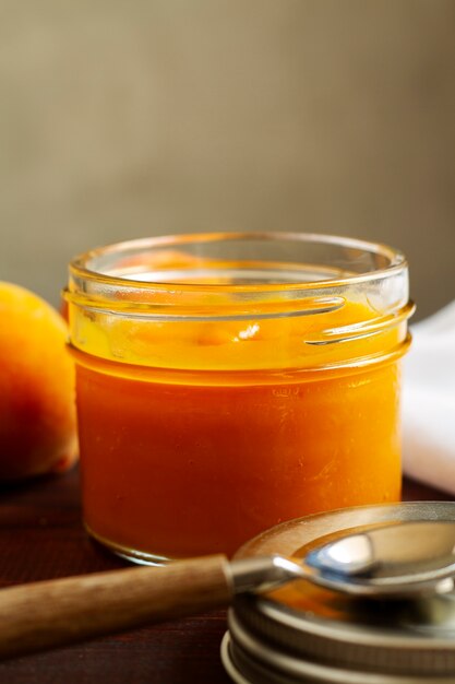 Nutritious baby food in jar