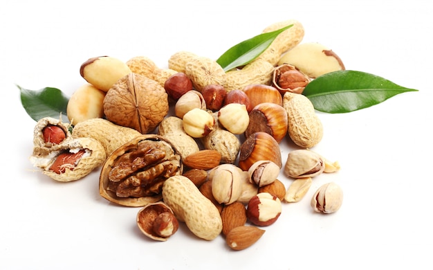 Free Photo nuts,walnut, peanuts and almond seeds