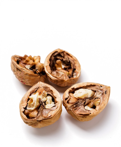 Free Photo nuts. walnuts on a white background