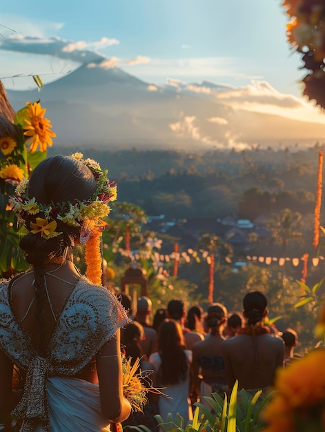 Free Photo nyepi day celebration in indonesia