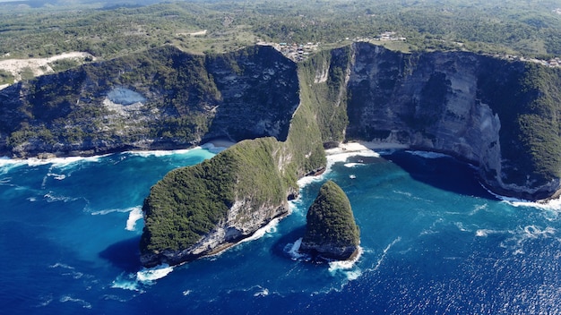 Free Photo ocean on a bali are photographed from a drone