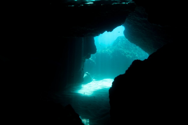 Ocean view under the water