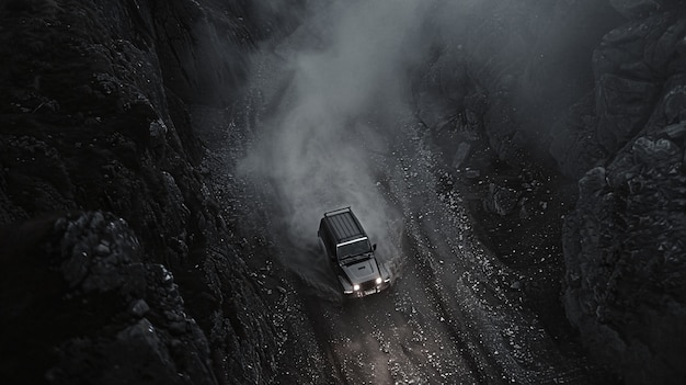 Free photo off-road car in the wilderness