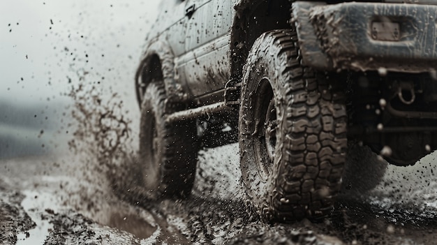 Free photo off-road car in the wilderness