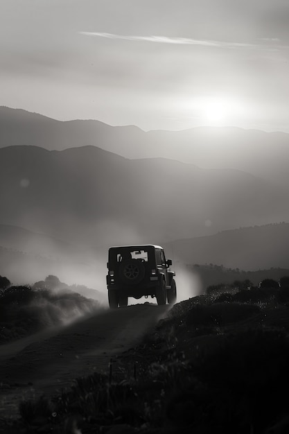 Free Photo off-road car in the wilderness