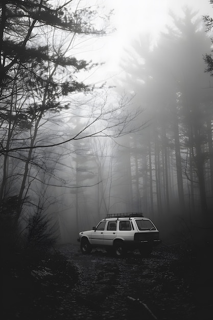 Free Photo off-road car in the wilderness