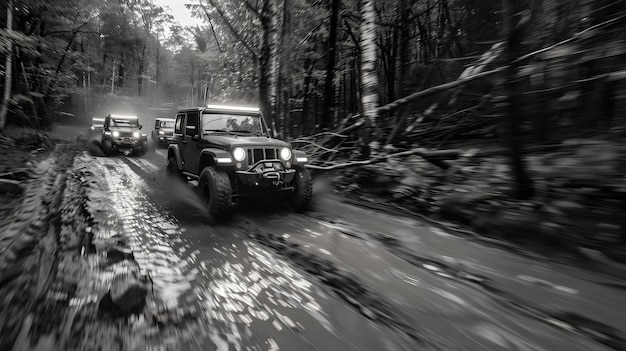 Free Photo off-road car in the wilderness