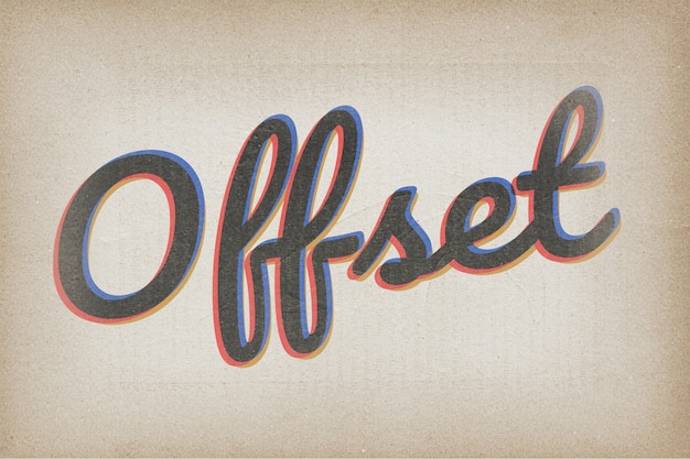 Free photo offset vintage style typography on brown background