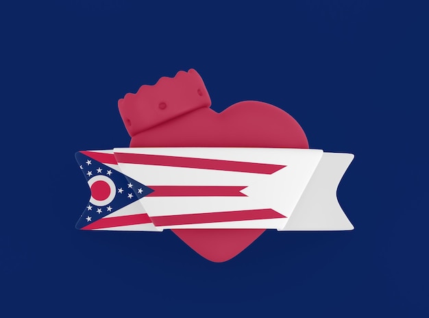 Free photo ohio heart banner