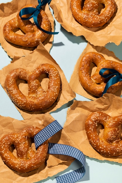 Oktoberfest arrangement with delicious pretzel