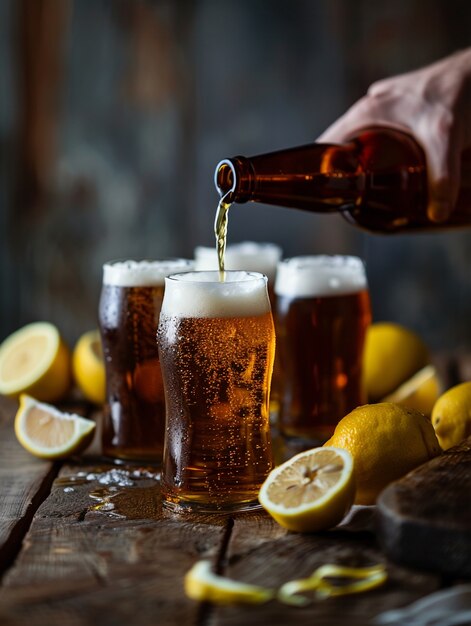 Oktoberfest celebration with beer still life