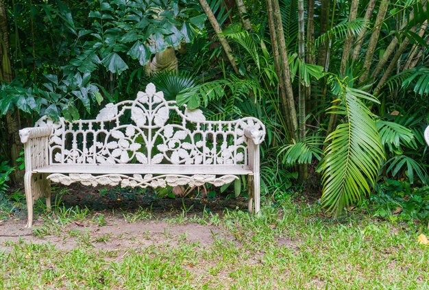 old bench in park