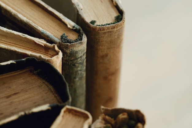 Free photo old books closeup, literature concept