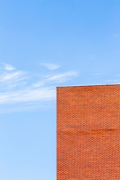 Free photo old building with orange bricks design