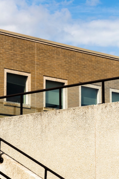 Old building with windows and railing