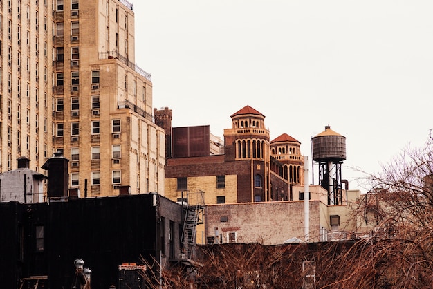 Free Photo old buildings and water tower