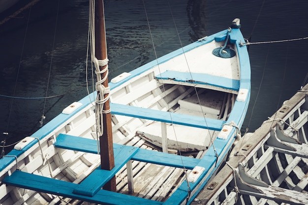 Free Photo old fishing boat from above