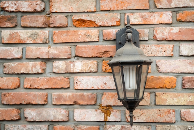 Free Photo old lamp on wall