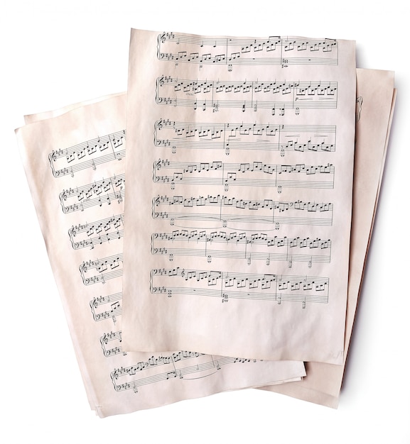 Free photo old music notes