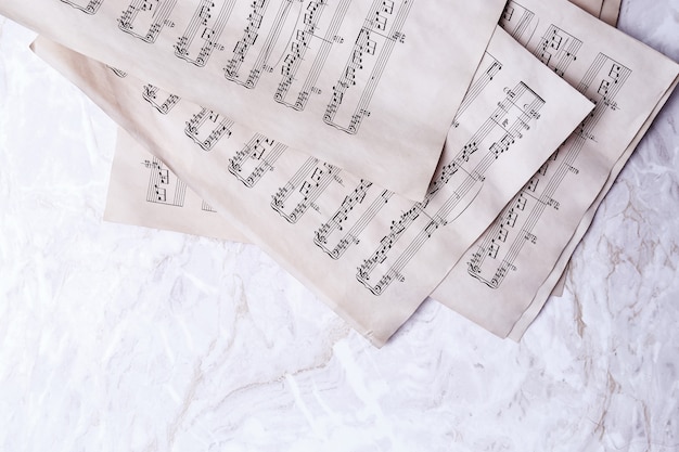 Free Photo old music notes