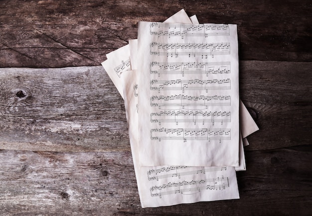 Free Photo old music notes