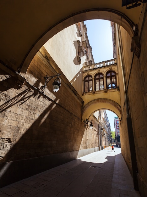 Old picturesque street of Barcelona