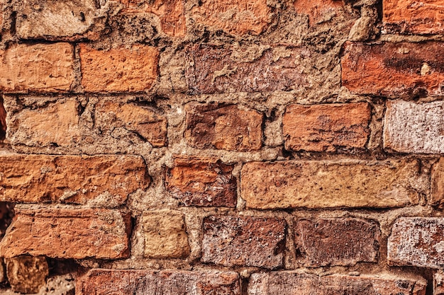 Free photo old red brick wall texture background. old brick wall texture.