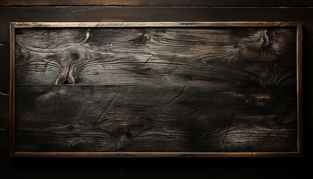 Free Photo old rustic wooden plank with dark stained wood grain pattern generated by artificial intelligence