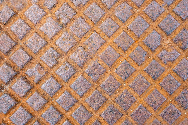 Old rusty metallic surface close-up