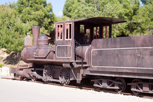 Free photo old steam locomotive