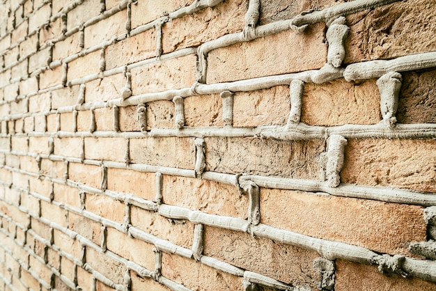 Free Photo old vintage brick wall background