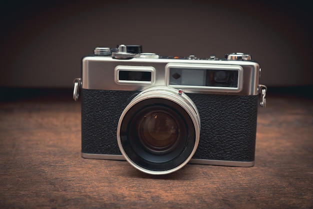 Free photo old vintage front on a wooden table