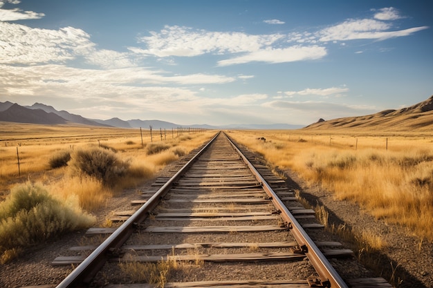 Old western train tracks