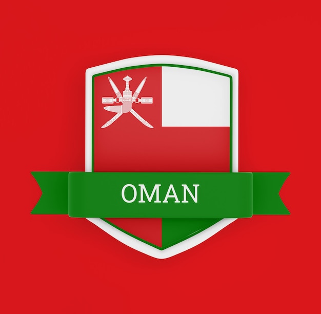 Free Photo oman flag with banner