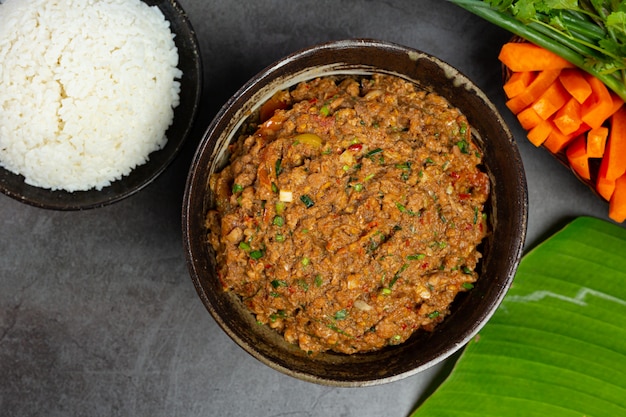 Ong Chili on a black board