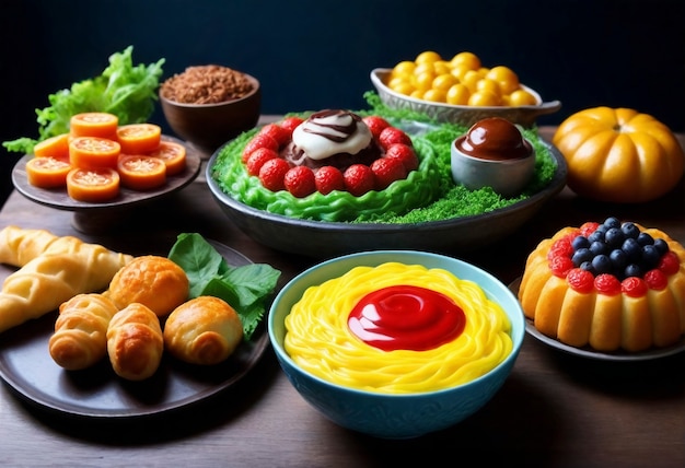 Free Photo online content creator fantasy food arrangement