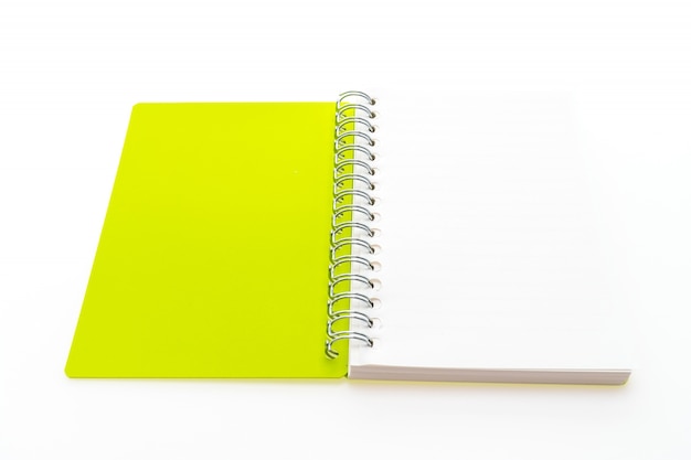 Free photo open yellow notebook