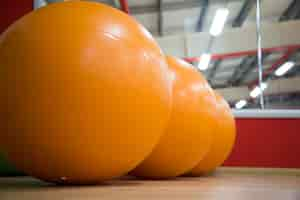 Free photo orange balls inflatables