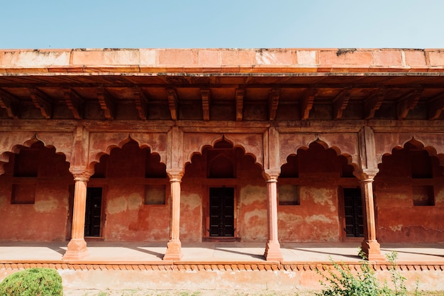 orange indian building in Islamic style