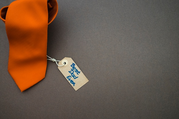 Orange necktie for father's day