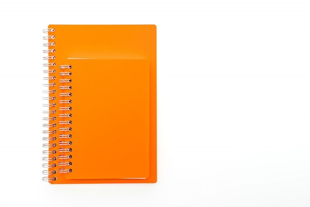 Free photo orange notebooks