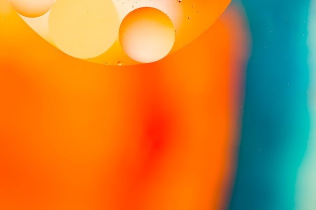 Orange shades of bubbles with gradient lights